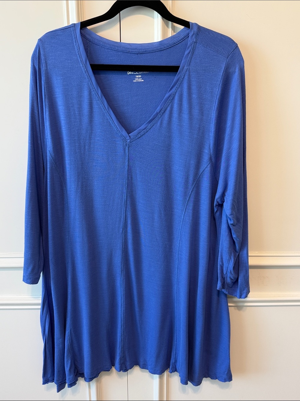 Lane Bryant Royal Blue V-Neck Tunic Top